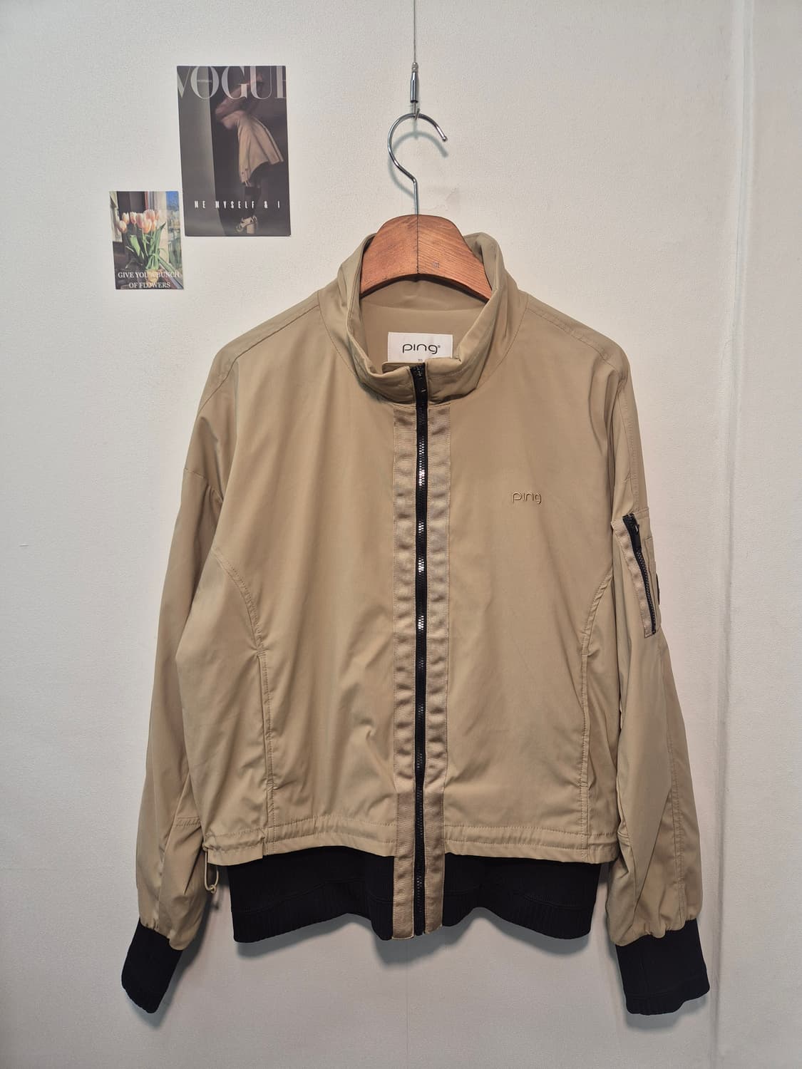 PING 골프웨어 봄버 자켓  베이지  90 
사이즈  상품이미지1