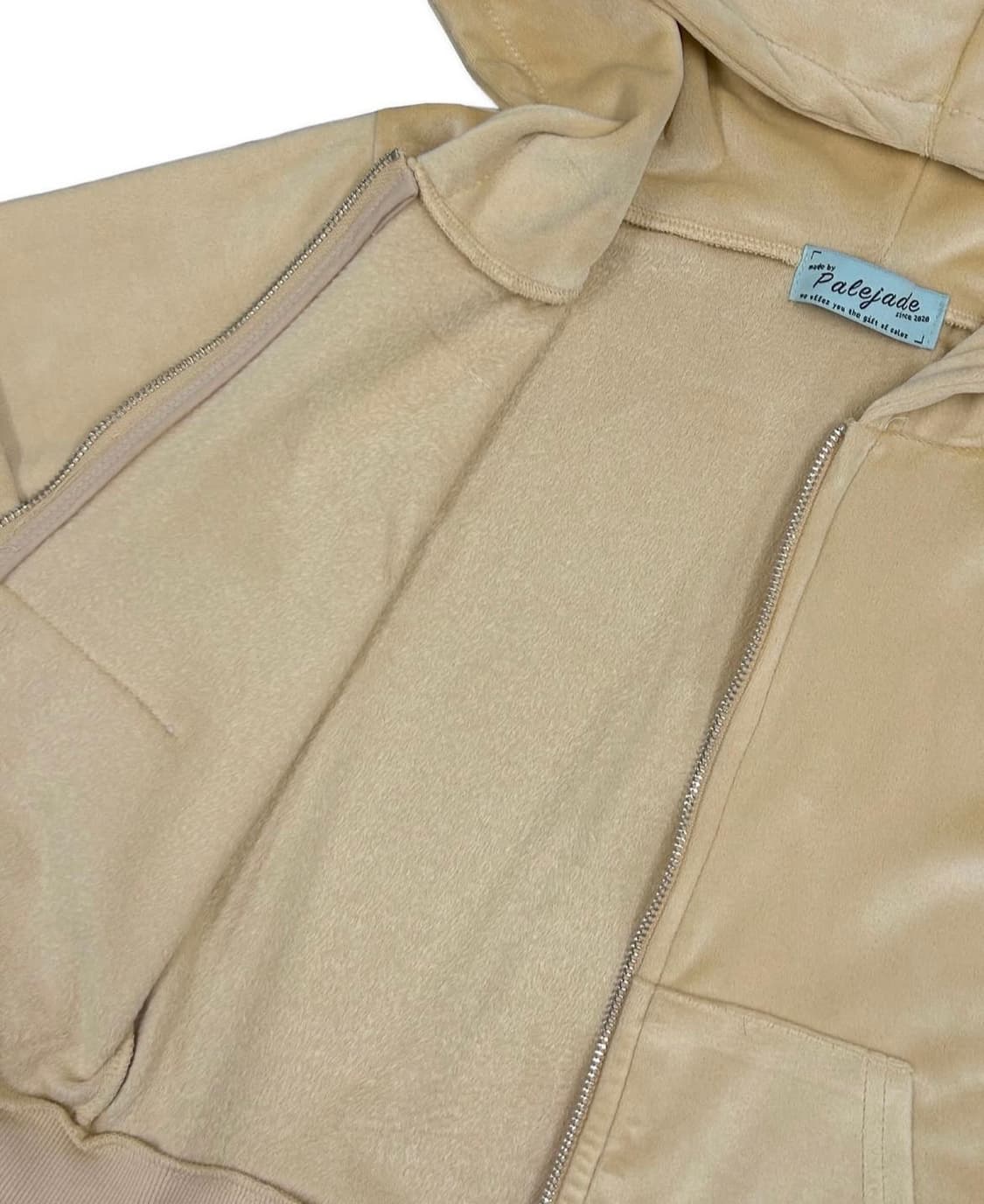 페일제이드 벨로아 y2k 벨벳 트레이닝 셋업 - 골드베이지 상품이미지8