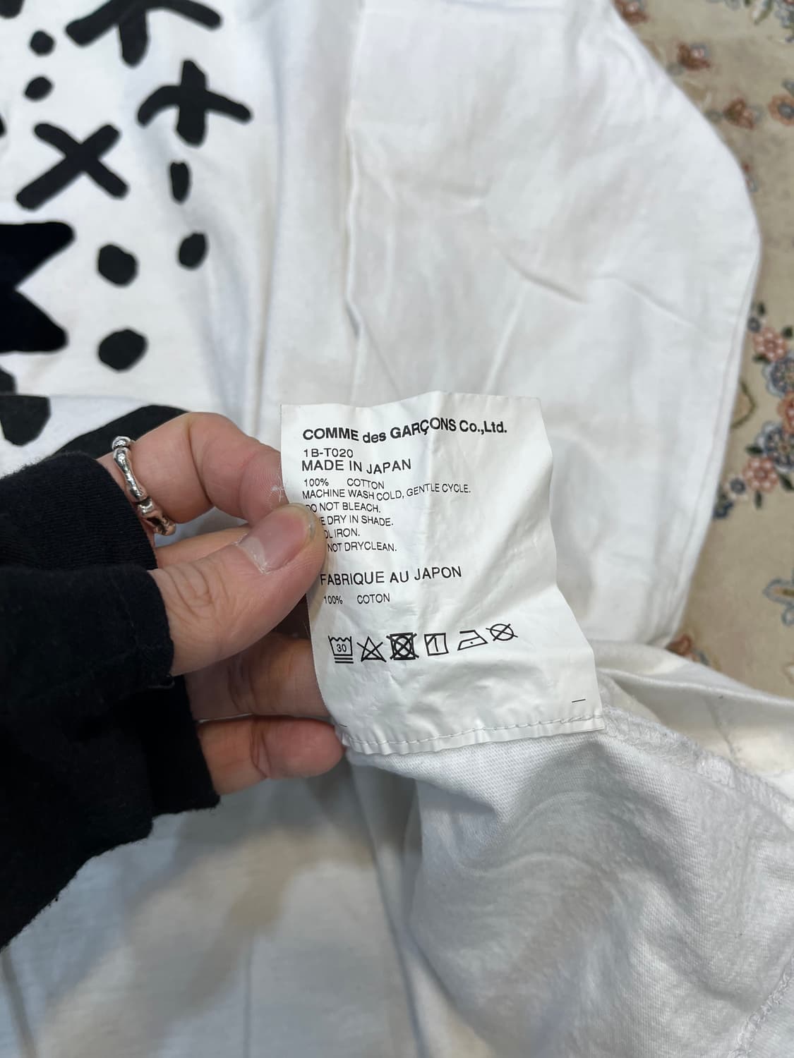 꼼데가르송 블랙 롱 슬리브 상품이미지5