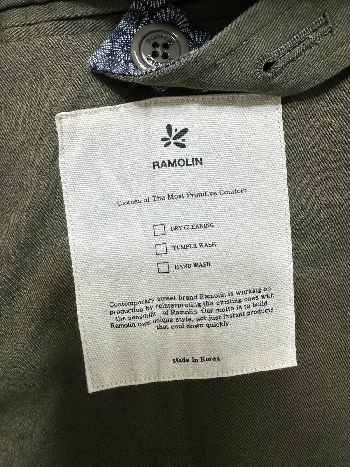 라모랭 밀리터리 퍼티그 자켓 카키 상품이미지4