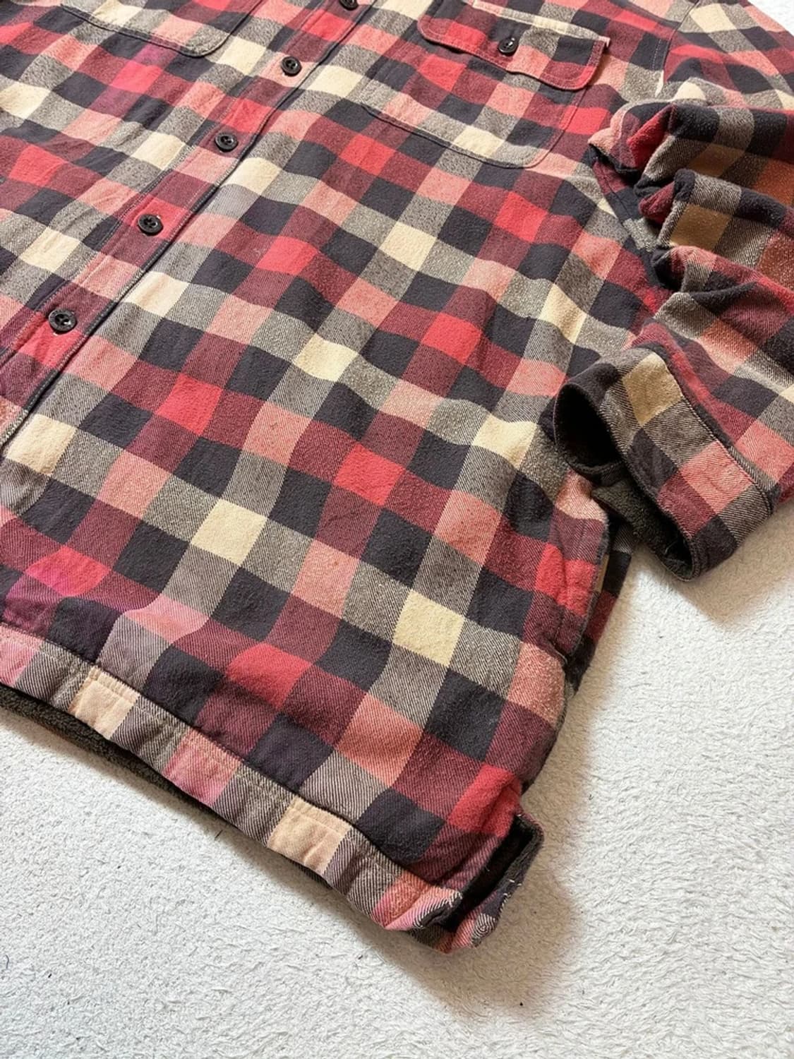 LL Bean 00's 플리스 워크 체크 셔츠 PN7122 상품이미지4