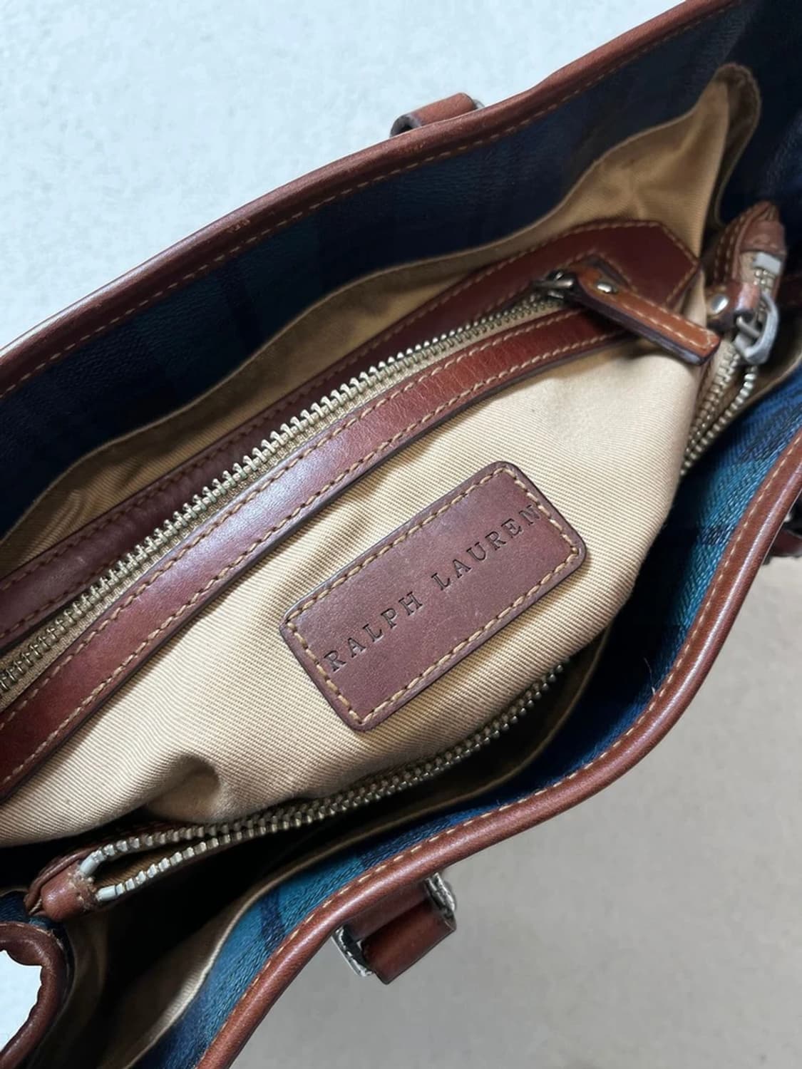 폴로 랄프로렌 00's 타탄체크 토트백 A1739 상품이미지9