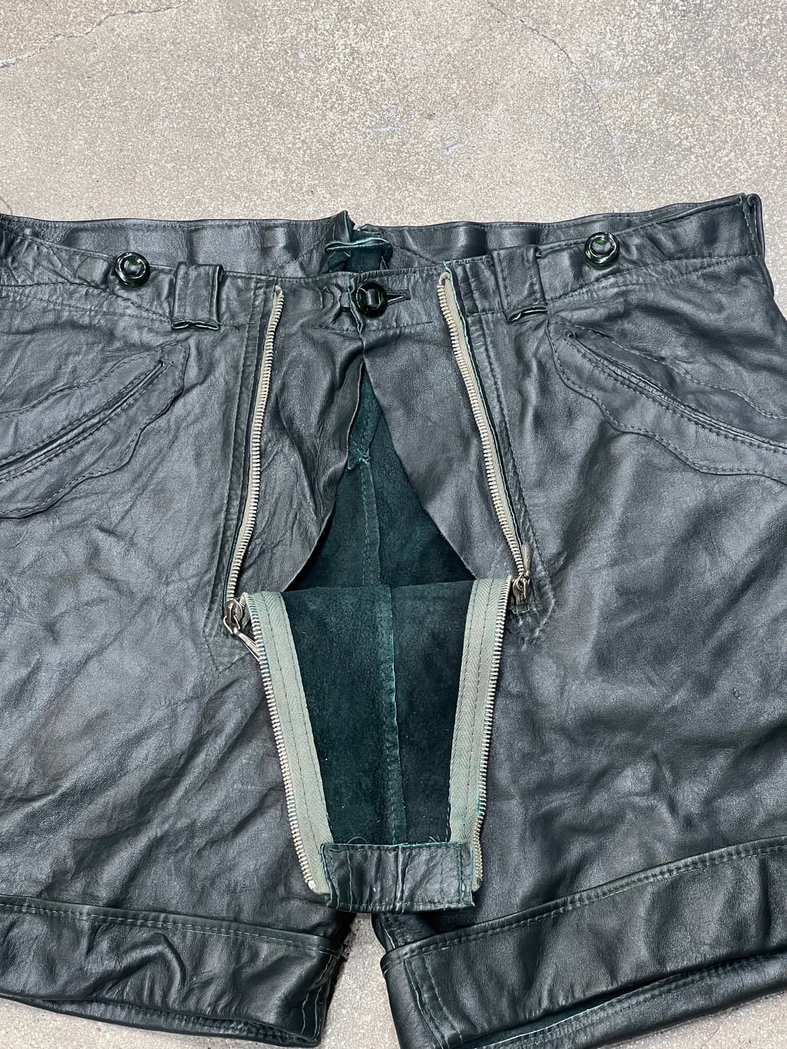 70‘s 독일제 바이크 가죽 팬츠 상품이미지3