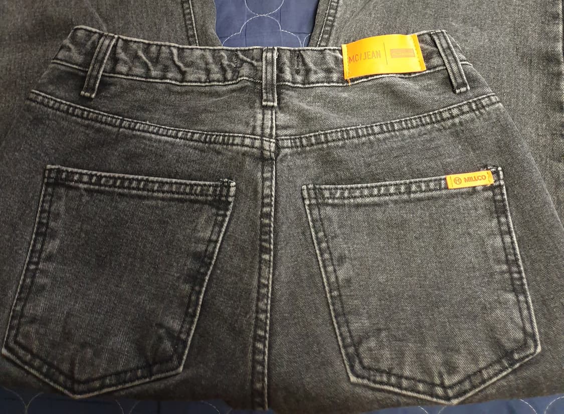 밀리언코르 MC 주황택 워싱 데님팬츠 흑청 (S) 상품이미지2