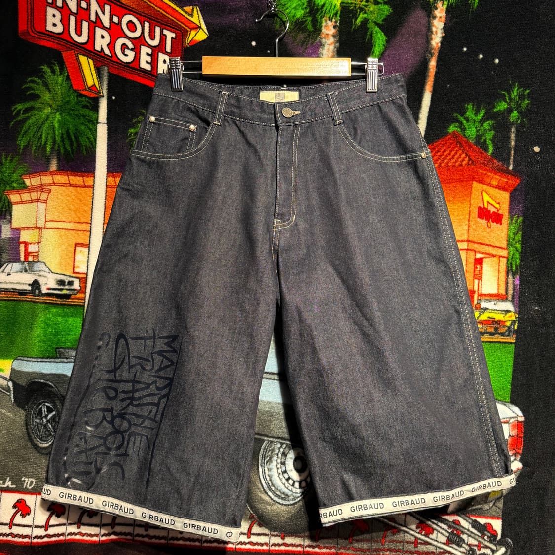 마리떼프랑소와저버 00s 데님 버뮤다 팬츠 30 흑청 반바지 상품이미지1