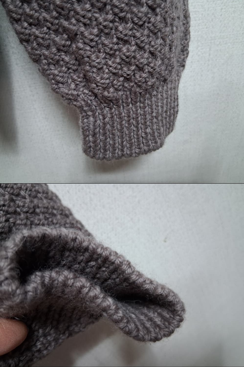 일본빈티지 핸드메이드 두툼한 울뜨게 스웨트가디건 입체 와플뜨게 88까지 상품이미지6