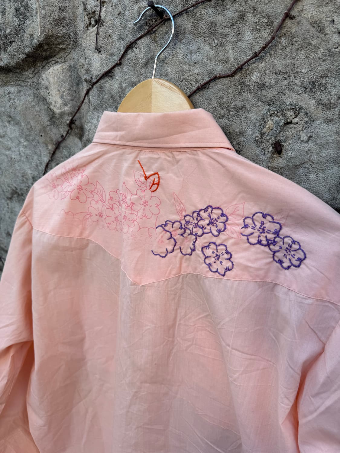 70s mesquite usa 빈티지 커스텀 웨스턴 셔츠 핑크 상품이미지4