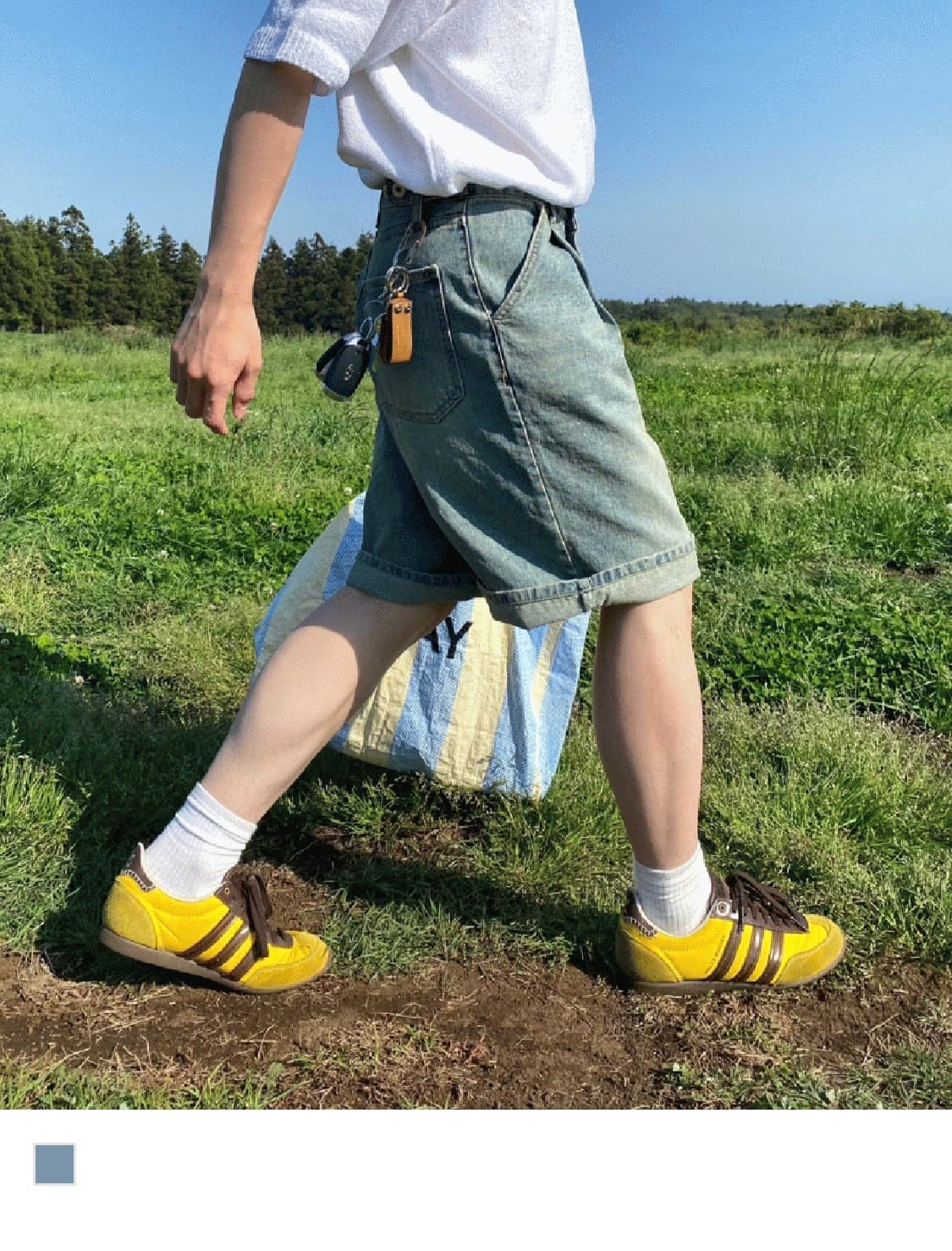 왓츠더유즈 유니섹스 버뮤다 데님 반바지 M 상품이미지2