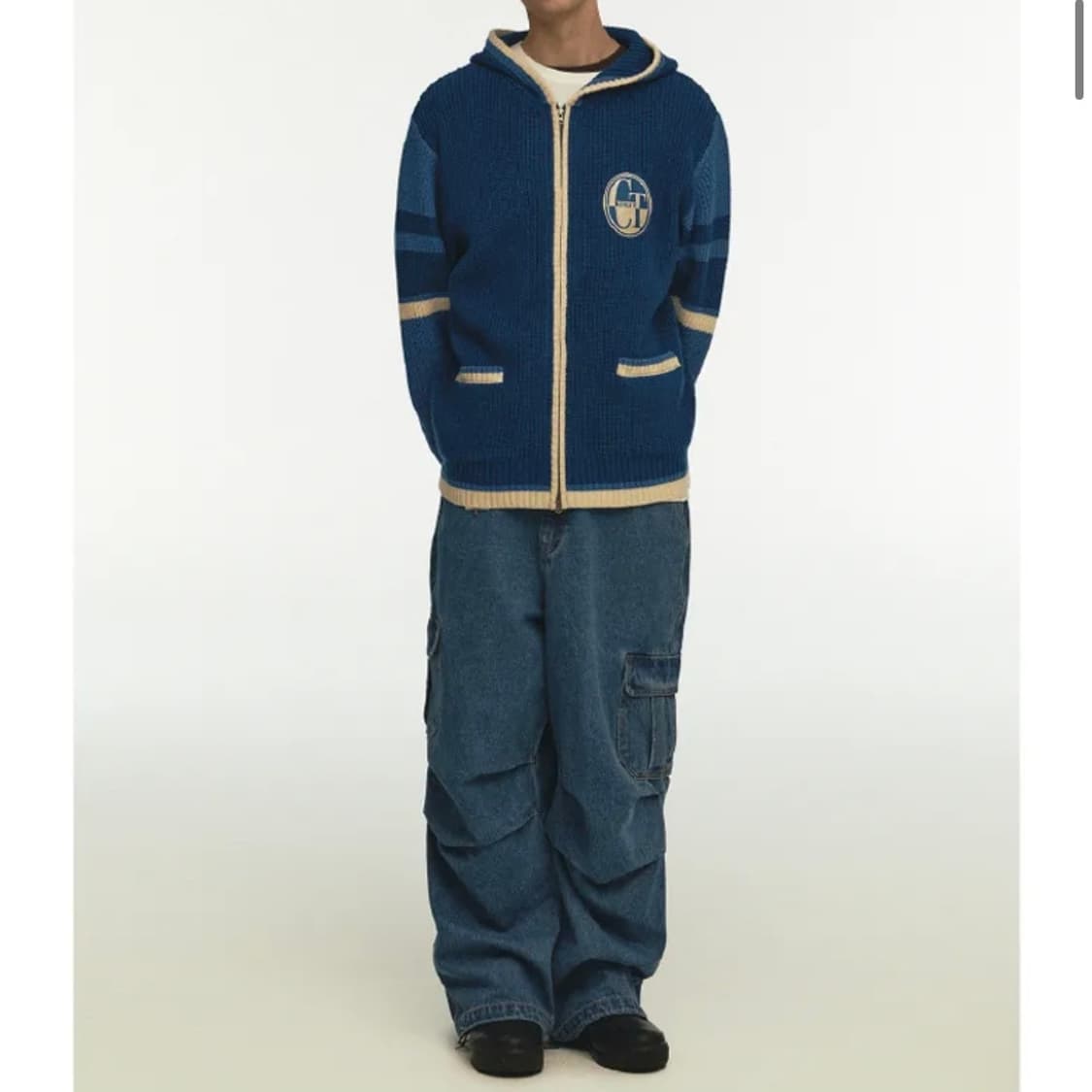 테켓 니트집업 후디 상품이미지5