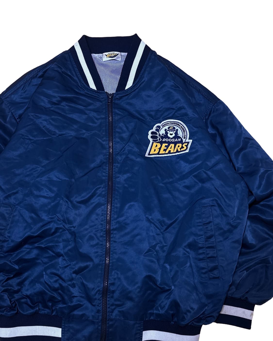 두산 베어스 네이비 바시티 자켓 상품이미지2
