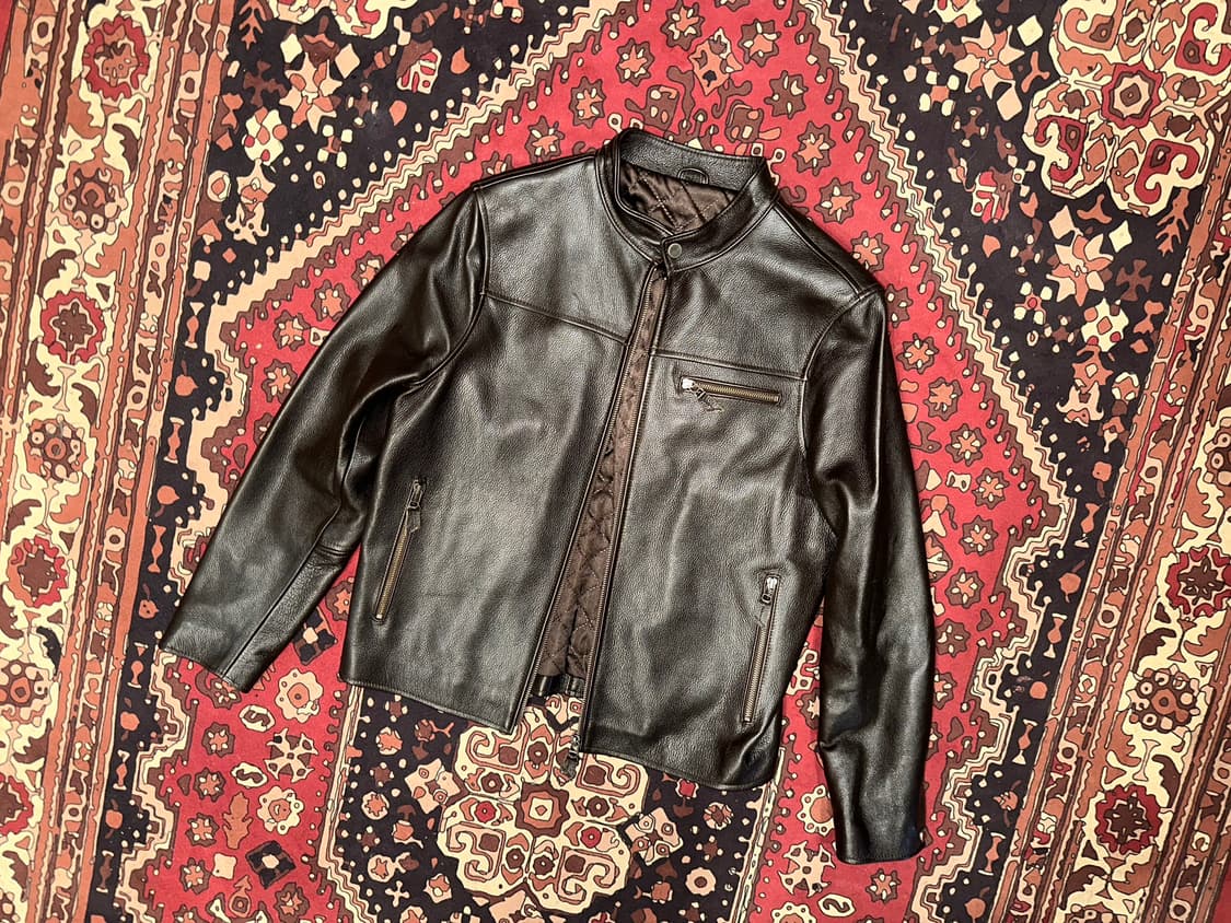 ( M-L) 바이커가죽 소가죽자켓 워크웨어 아메카지 빈티지가죽 상품이미지6