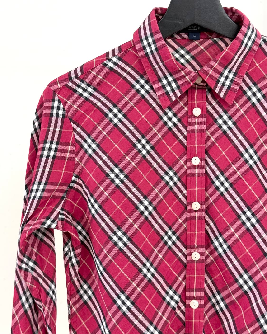 버버리 레드 체크 셔츠 상품이미지3