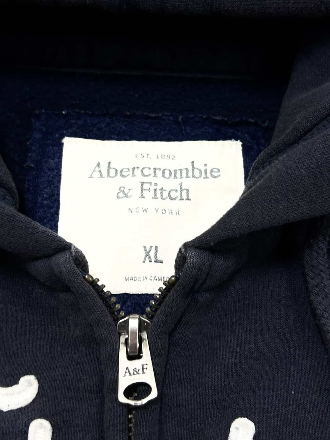 아베크롬비 글리터로고 네이비 후드집업 상품이미지8