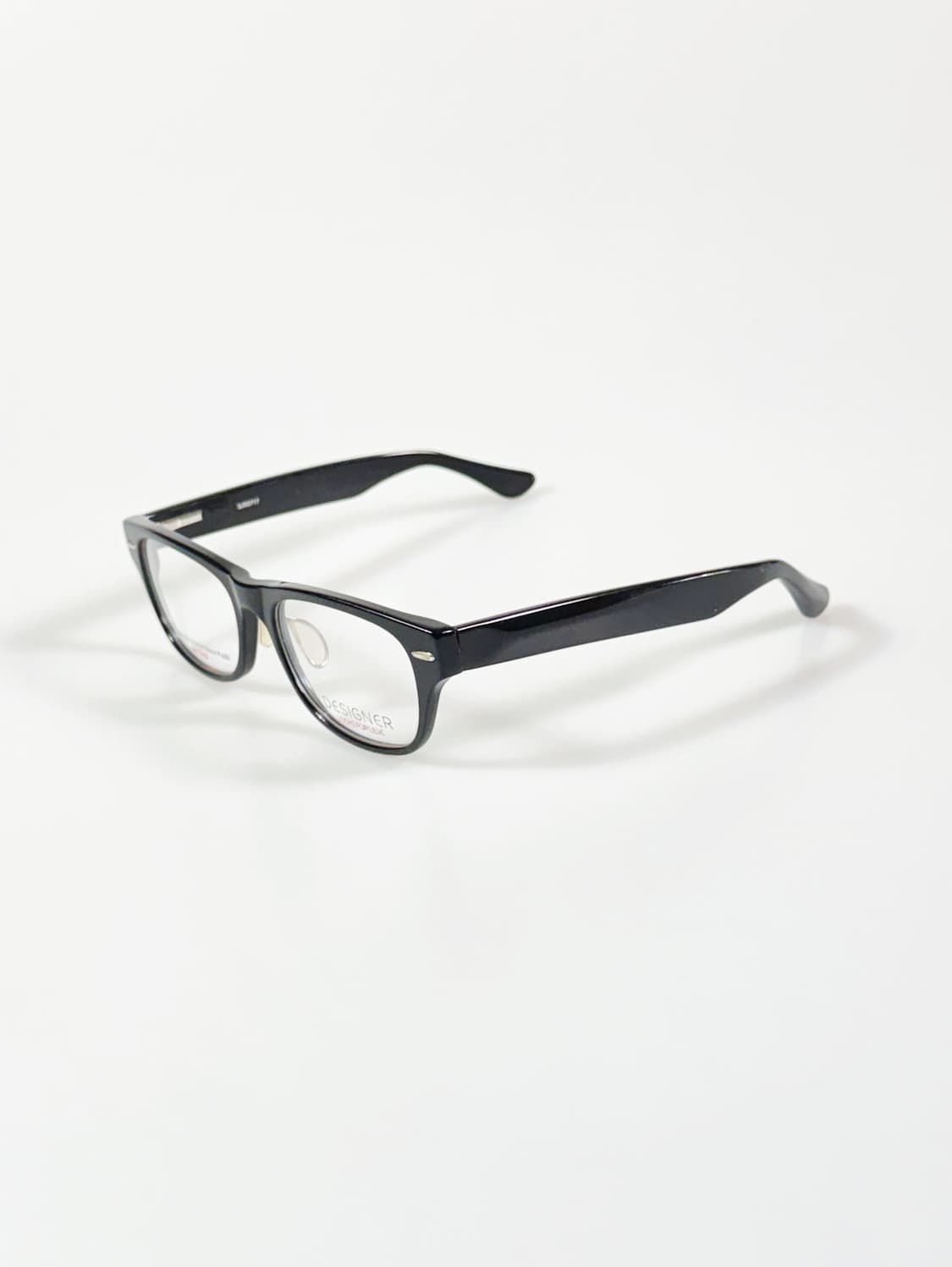 DESIGNER 블랙 뿔테 스퀘어 프레임 빈티지 안경 상품이미지3
