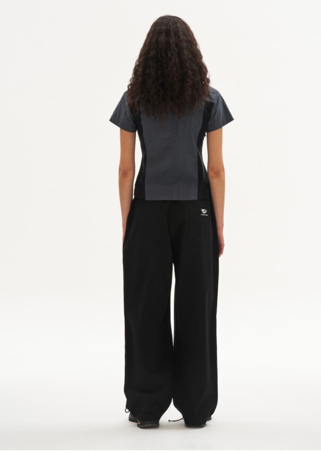 웰빙익스프레스 Panelled Zip Up Shirt Navy 상품이미지4