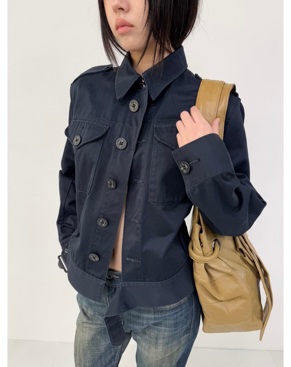 Navy Cotton Field Jacket 상품이미지1