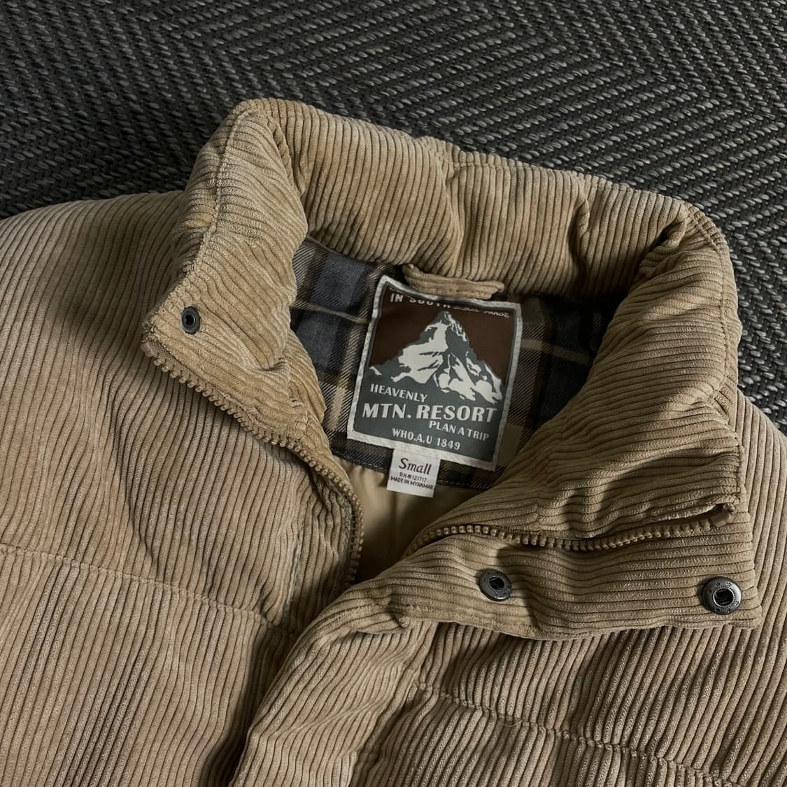 후아유 골덴 코듀로이 패딩 점퍼y 3932 상품이미지6