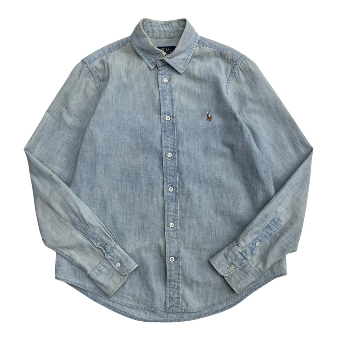 폴로 랄프로렌 옥스포드 연처 데님셔츠 M 상품이미지2