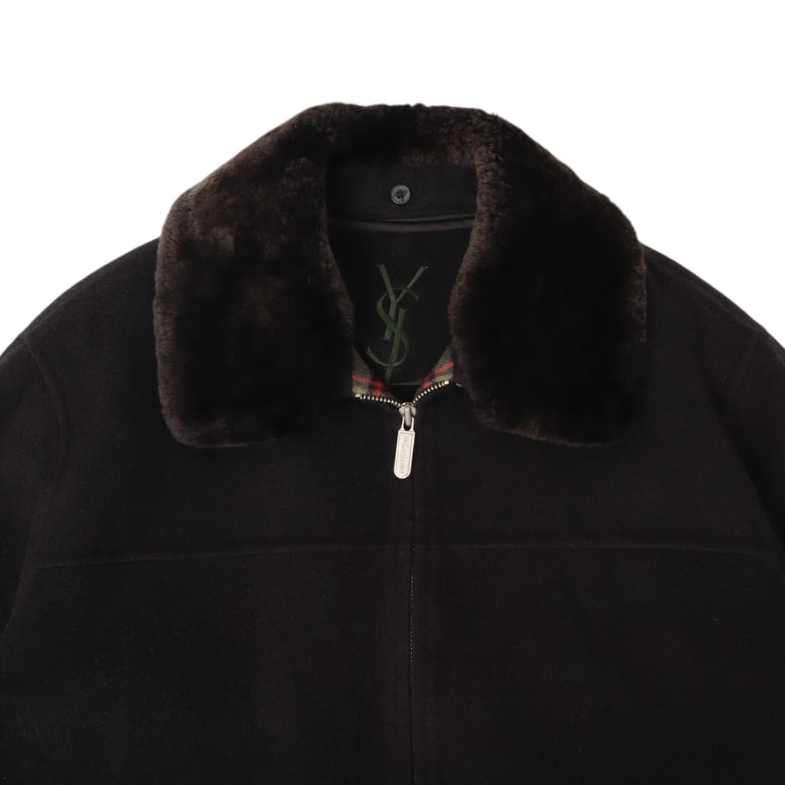 입생로랑 시어링 울 ysl로고 하프 코트 상품이미지2