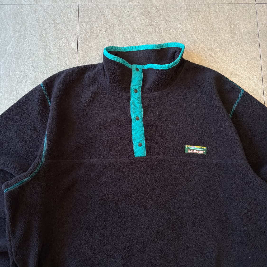 90s L.L.bean  90년대 미국 생산 엘엘빈 블랙 플리스 신칠라 상품이미지3