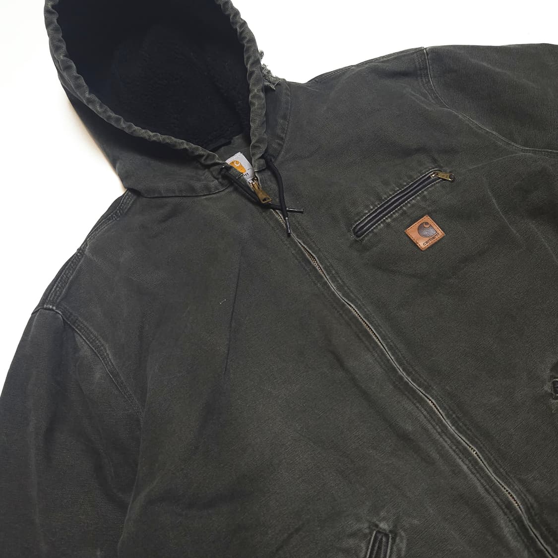 칼하트 J141 샌드스톤 덕 시에라 워크 자켓 모스 상품이미지9