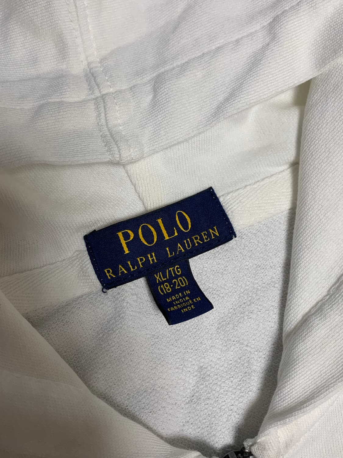 폴로 빅포니 후드집업 화이트 상품이미지5