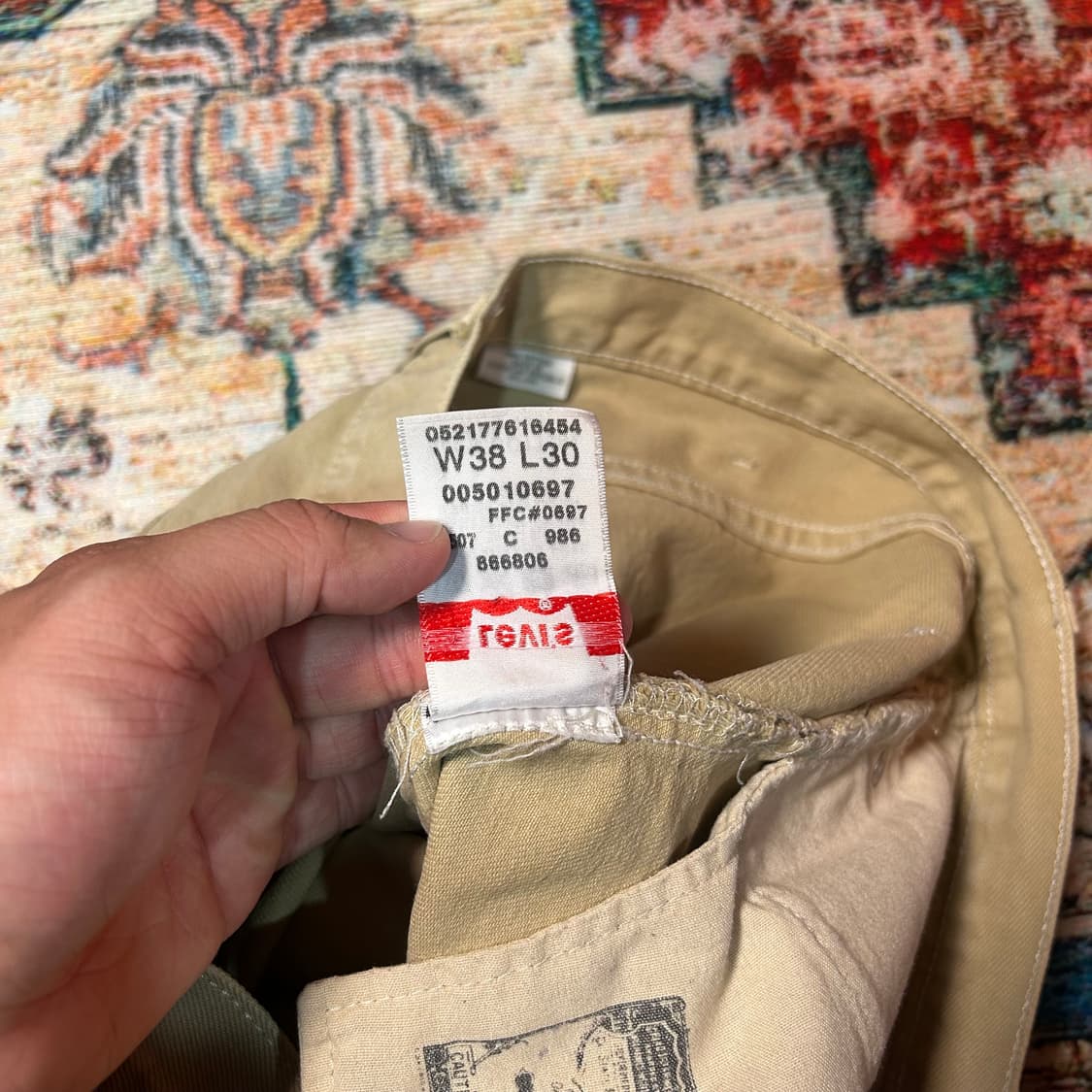 [34] 00s 리바이스 501 베이지 데님 팬츠 상품이미지6