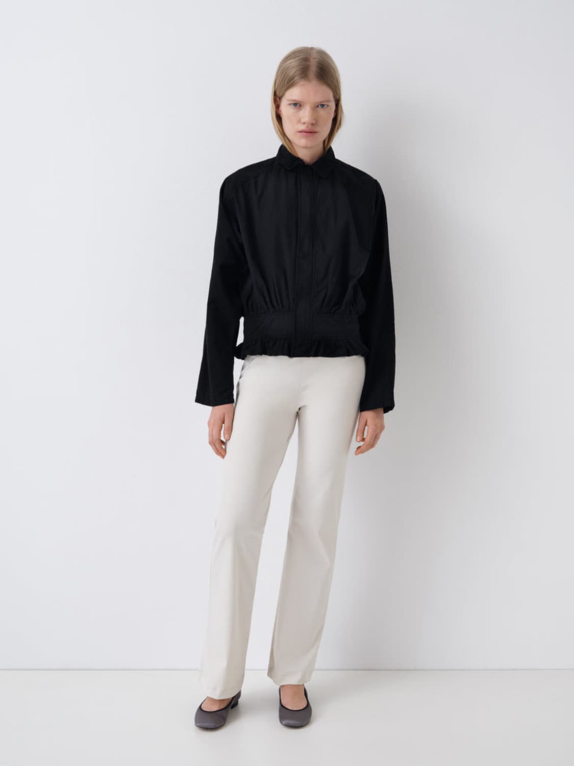 [S,M]기마구아스 Ashley 프릴 자켓/블랙 상품이미지5