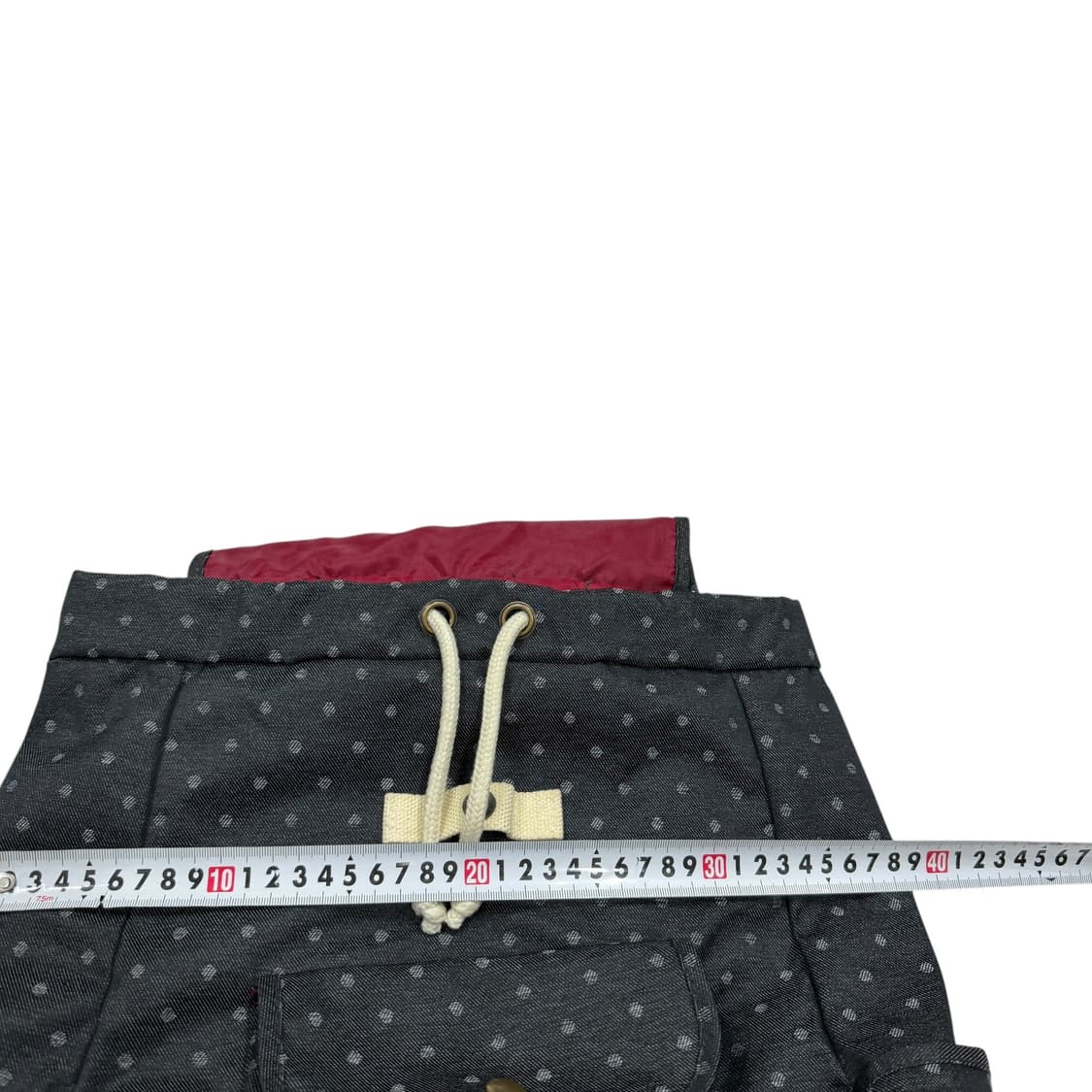 잔스포츠 희귀 도트 땡땡이 패턴 모리걸 드로우 스트링 복조리 백팩 가방 상품이미지5