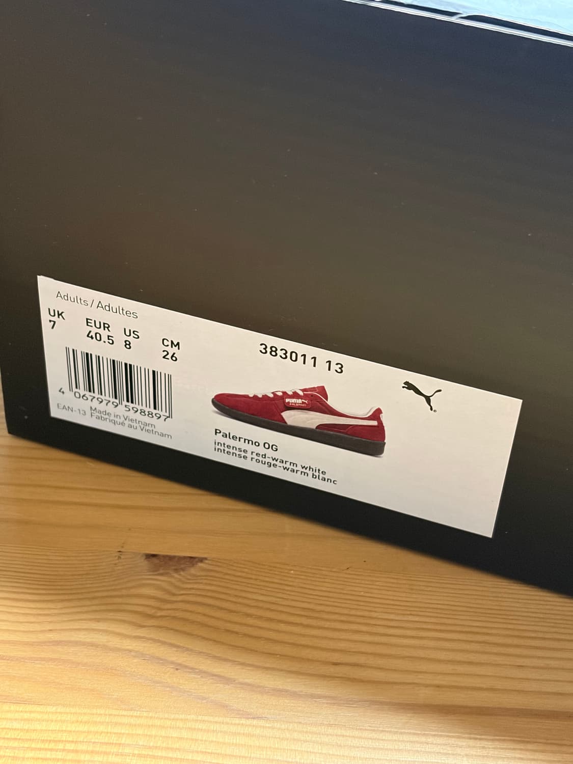 푸마 팔레르모 OG Intense Red Warm White 상품이미지3