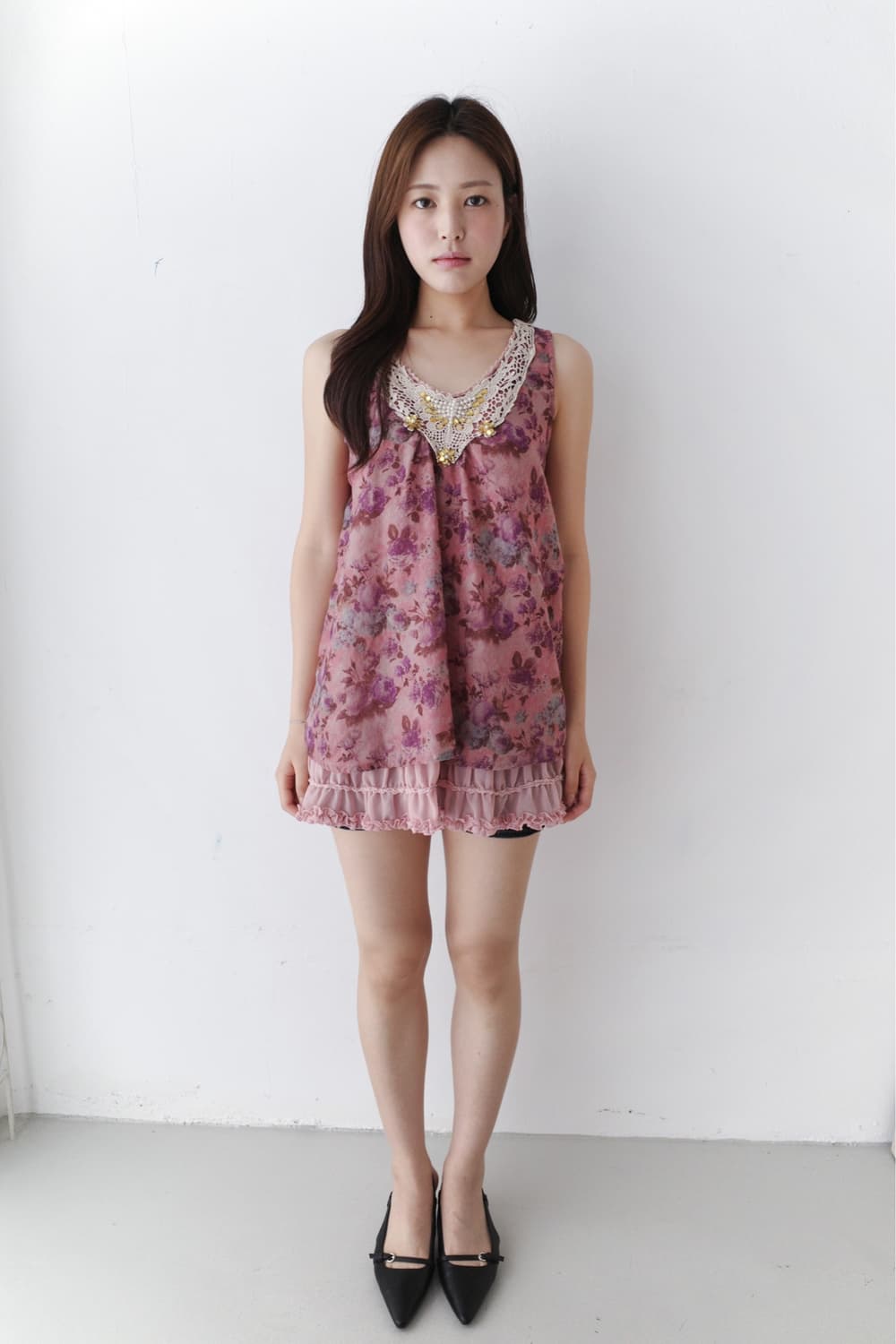 axes femme) flower lace sleeveless 상품이미지8