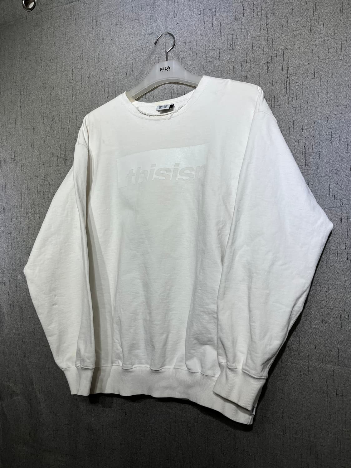 디스이즈네버댓 화이트 맨투맨 티셔츠 XL 상품이미지2