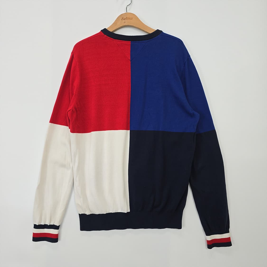 남성 타미힐피거 Tommy Hilfiger 컬러블럭 니트 스웨터 L 상품이미지5