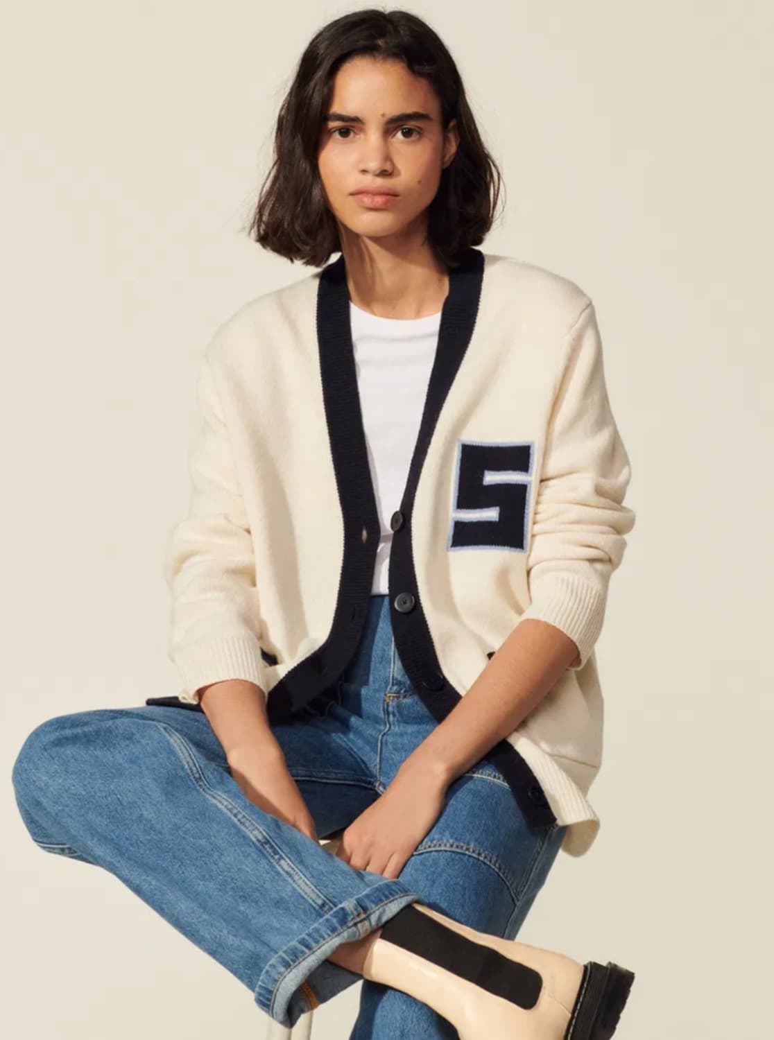 산드로 로고 가디건 상품이미지1