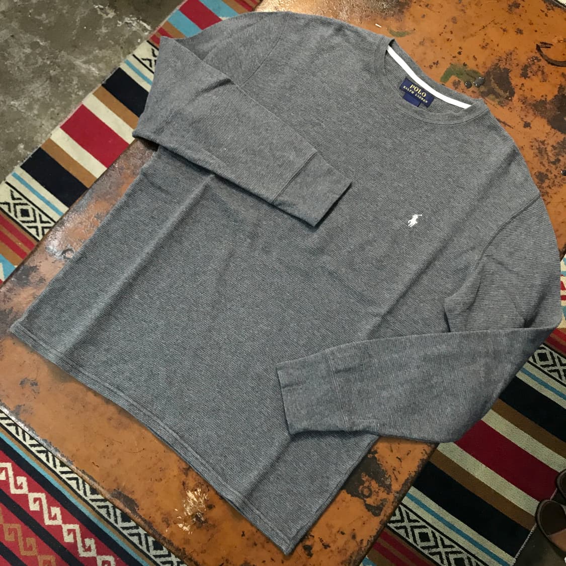 폴로랄프로렌 차콜 와플 쭉티 긴팔 티셔츠 남성 105 사이즈 상품이미지2