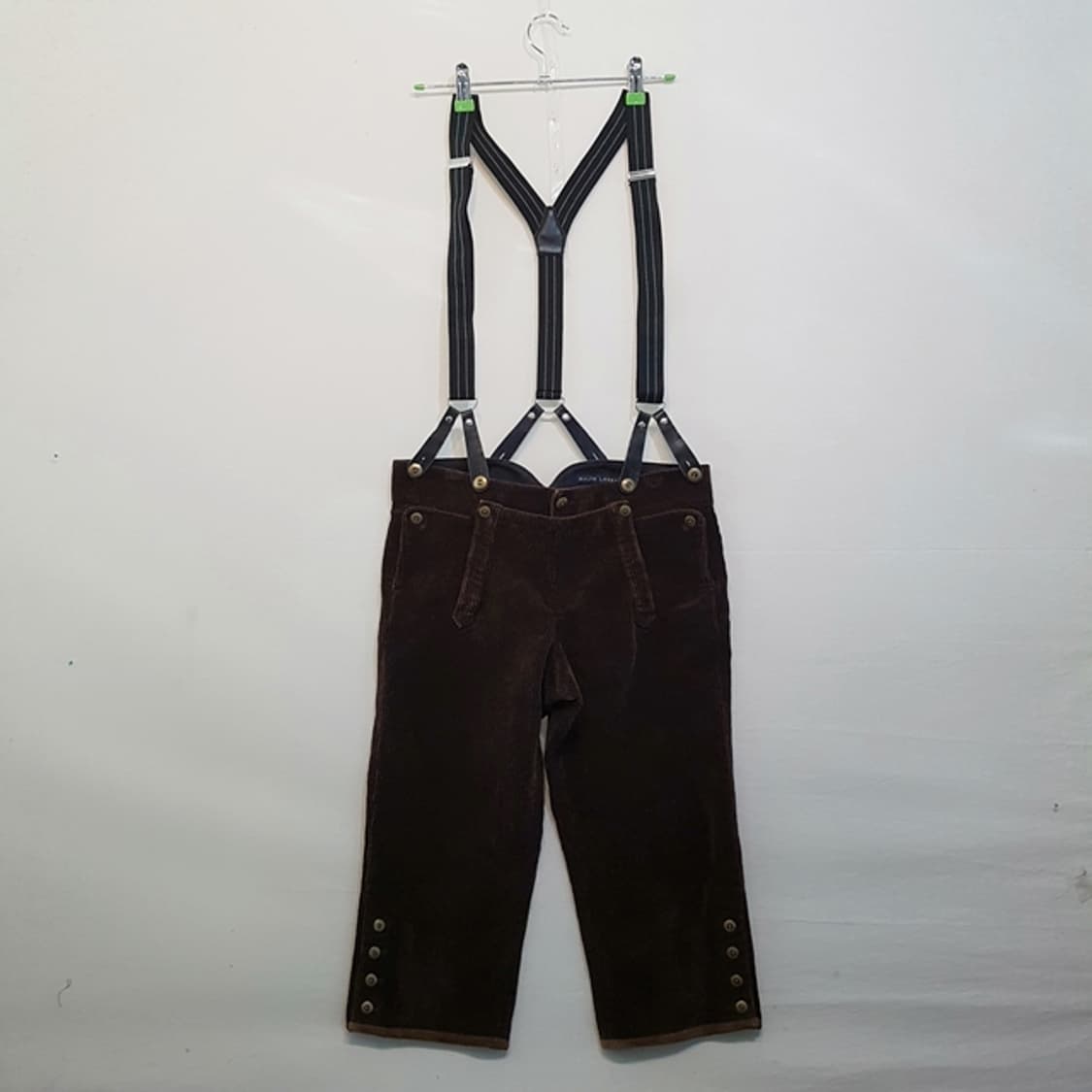 랄프로렌 코듀로이 멜빵 바지 브라운 상품이미지1