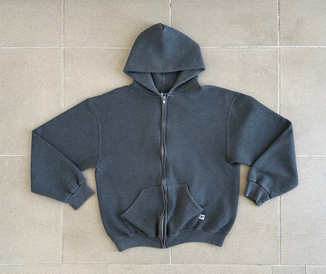 빈티지 러셀 후드집업 다크그레이 M 상품이미지1