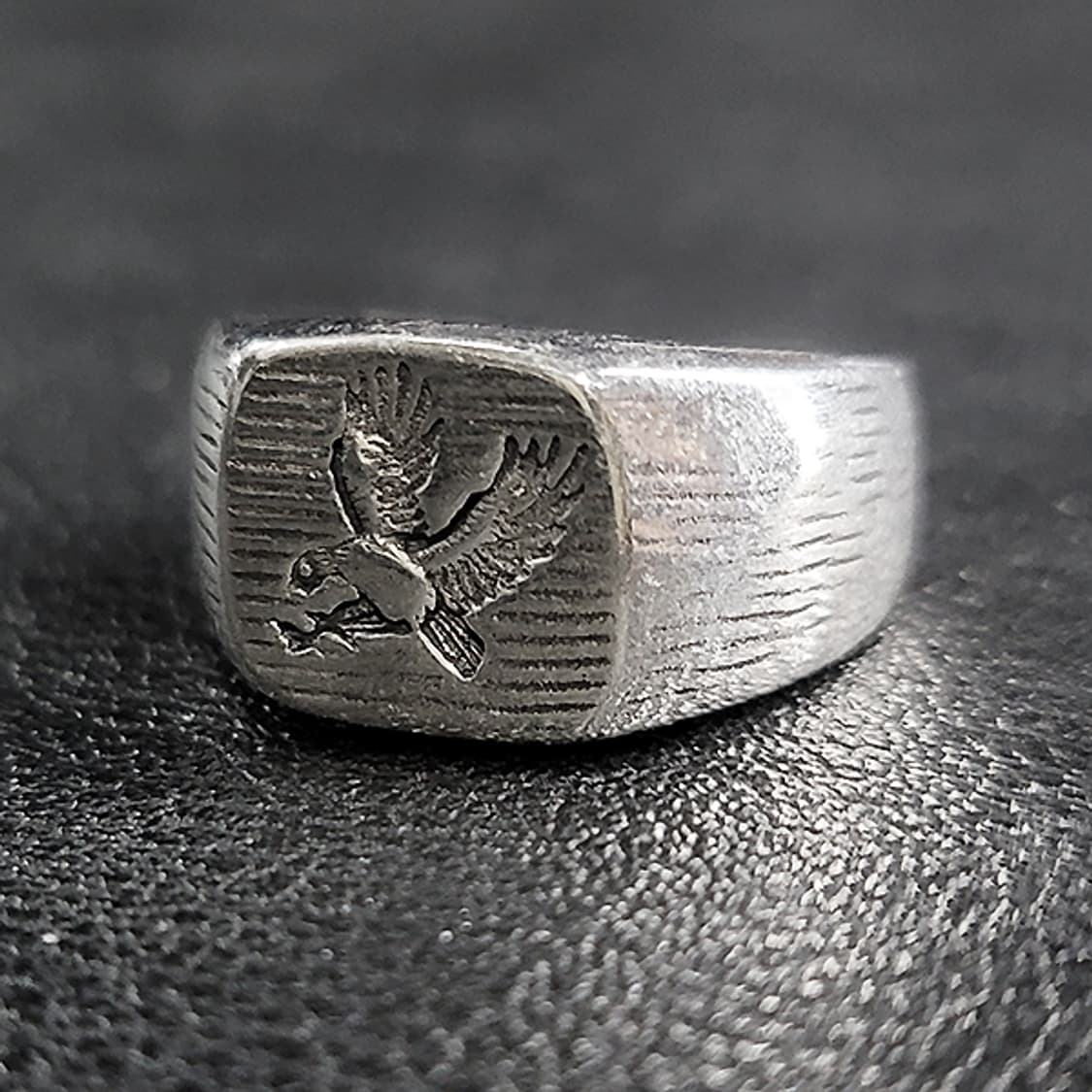 Kalver 실버 남자 엔틱 빈티지 명품 새 매 독수리 반지 상품이미지3