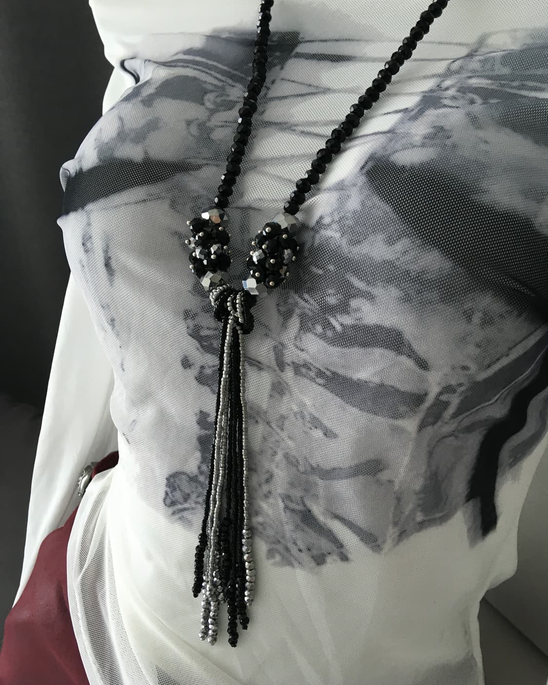 ༒ Beads Drop Necklace 상품이미지2