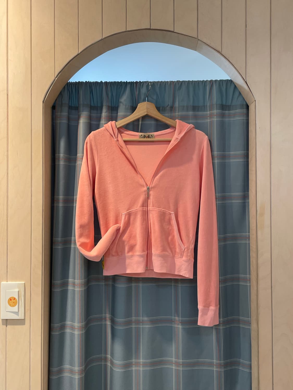 쥬시꾸뛰르 y2k 벨벳후드집업 상품이미지5