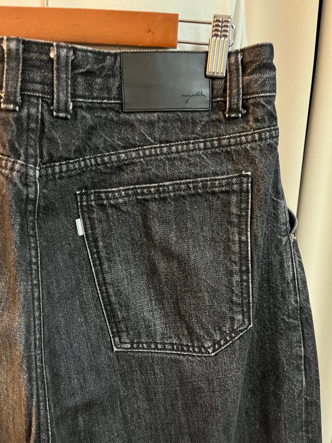 유스 와이드 스트럭쳐 팬츠 L 상품이미지3