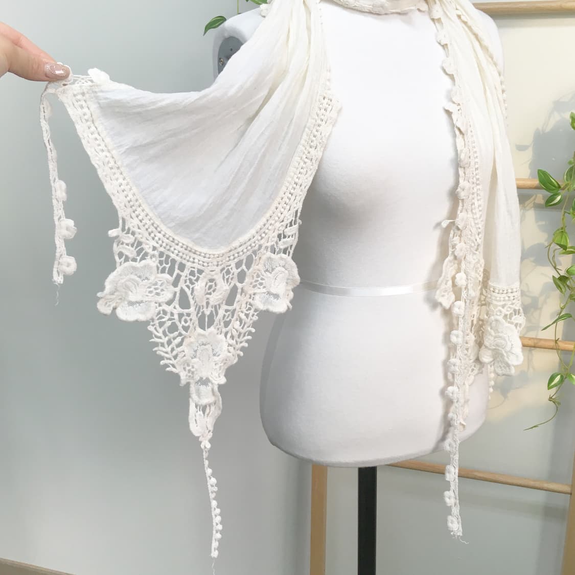 JPN/ 얇은스카프 모리걸스카프 오리엔탈스카프 레이스스카프  상품이미지2