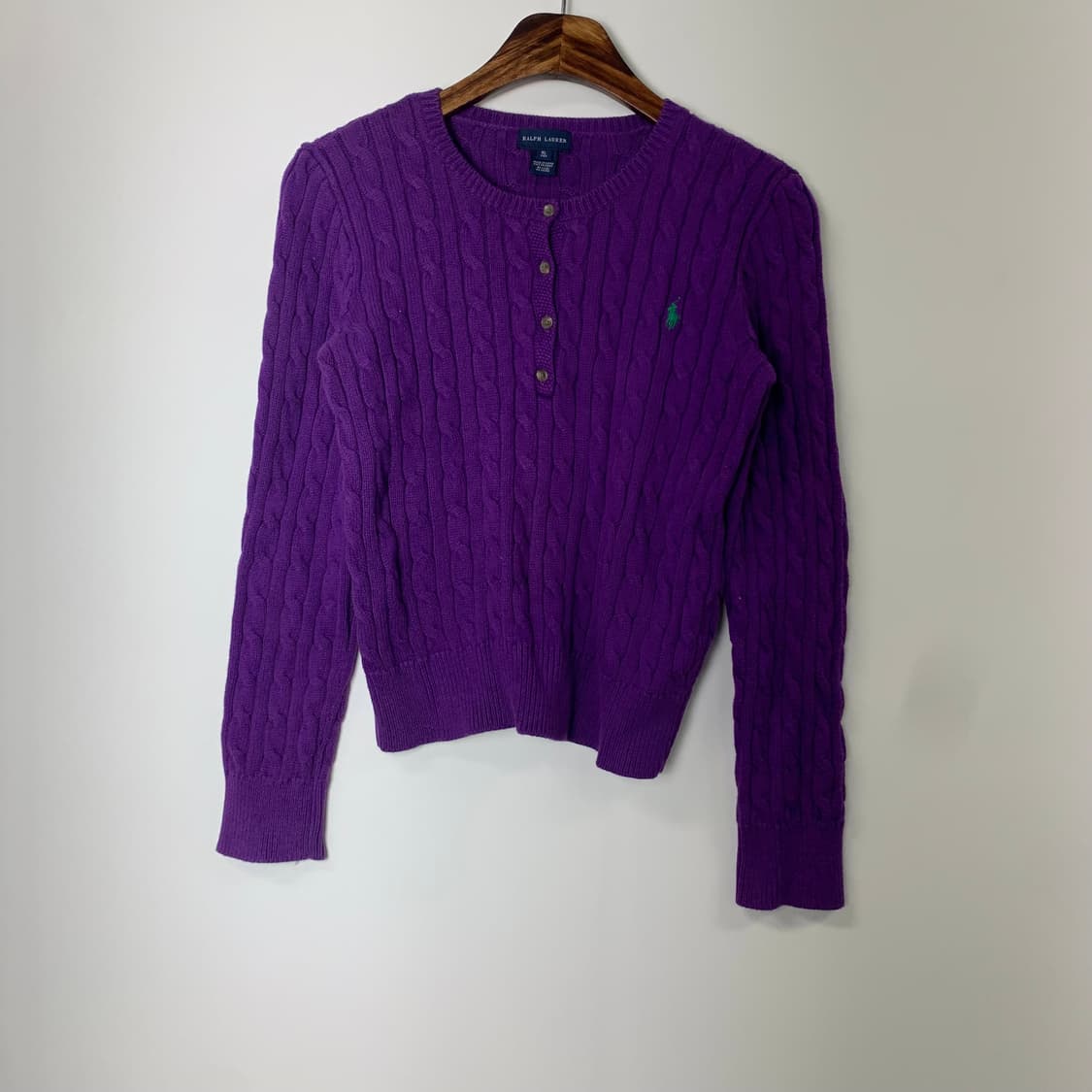 폴로 랄프로렌 버튼 헨리넥 꽈배기 니트 상품이미지2