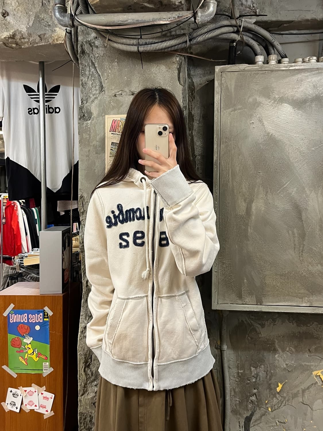 아베크롬비 후드집업 아이보리 M #csz924 상품이미지2