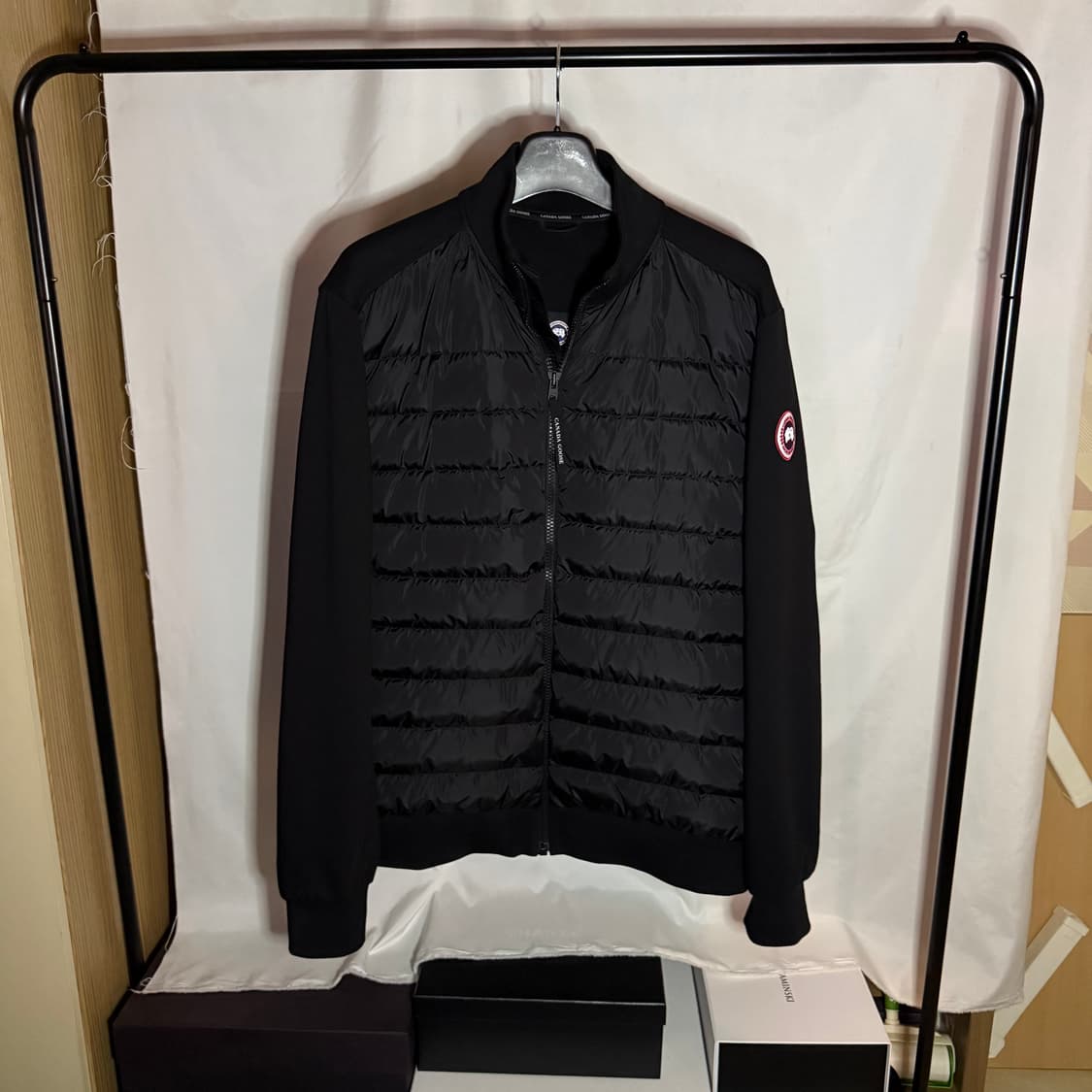 캐나다구스 하이브릿지 휴런 풀 집 자켓 니트패딩 블랙 상품이미지2