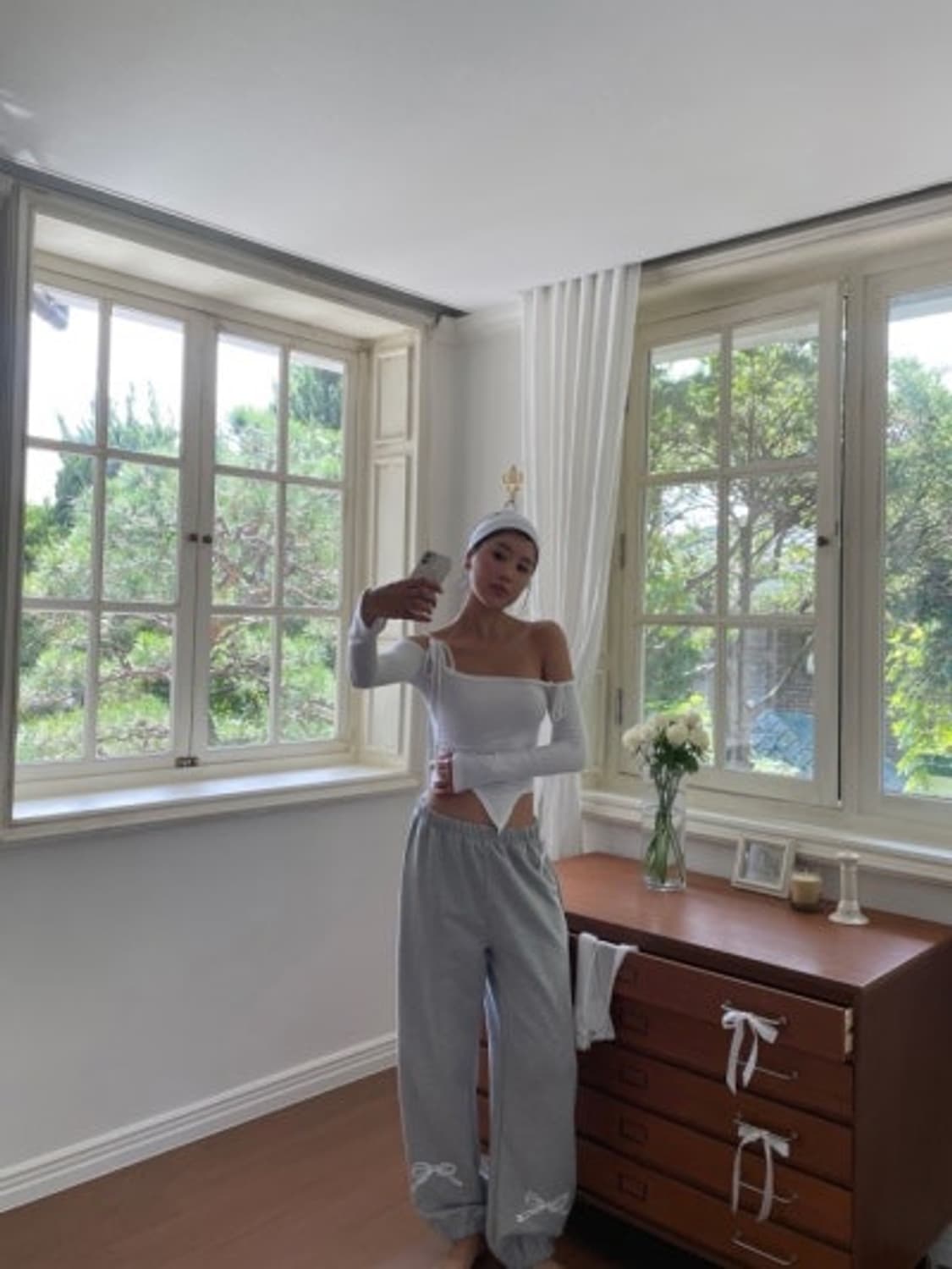 클리시어 kleesier(구 컴아웃앤플레이 coap) 드로잉 리본 팬츠 상품이미지3