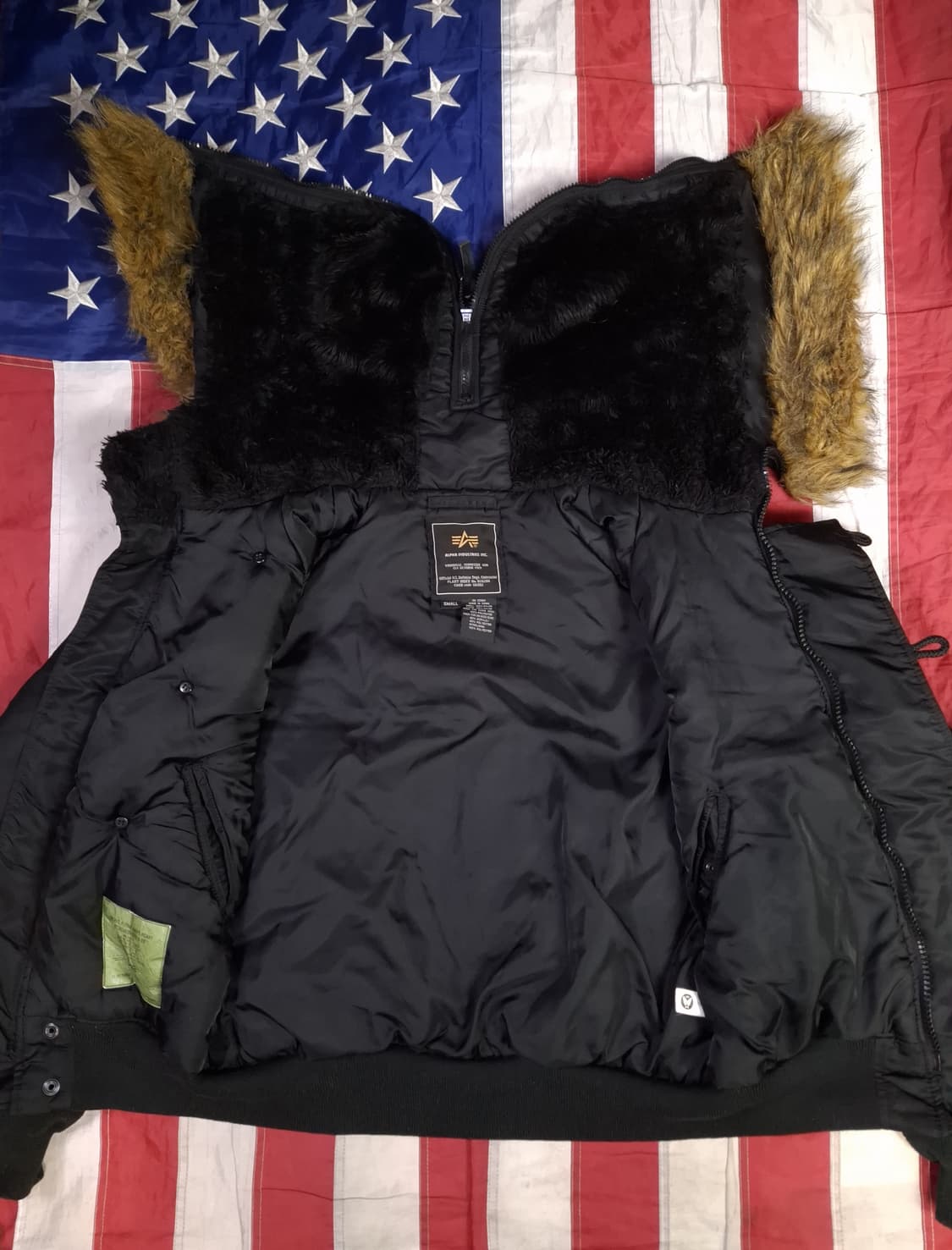 오리지날 민수용 알파사 블랙 N-2B 자켓 상품이미지8