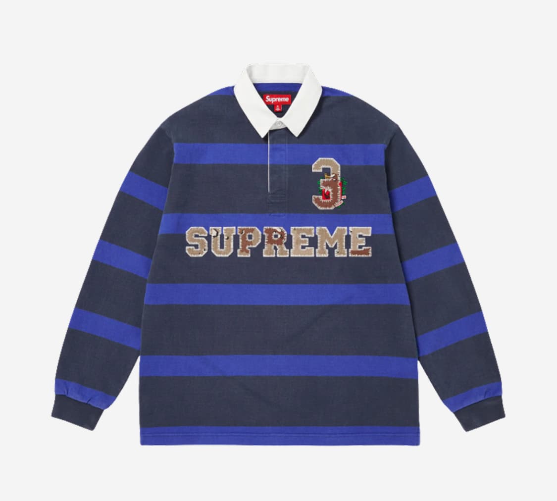 슈프림 스트라이프 럭비 네이비 - 25FW 상품이미지1