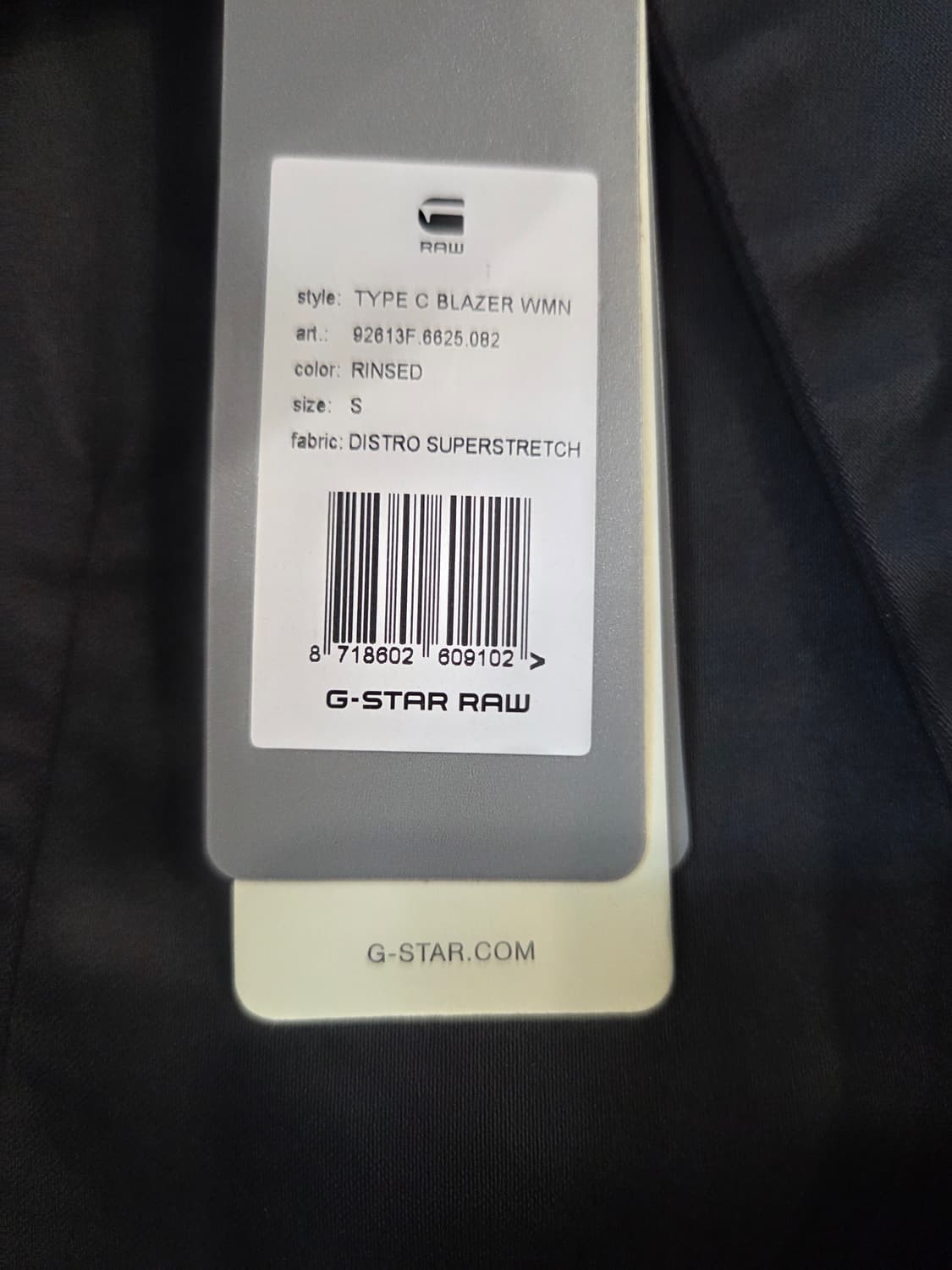 G스타 RAW 블랙 여성 자켓(S) 상품이미지5