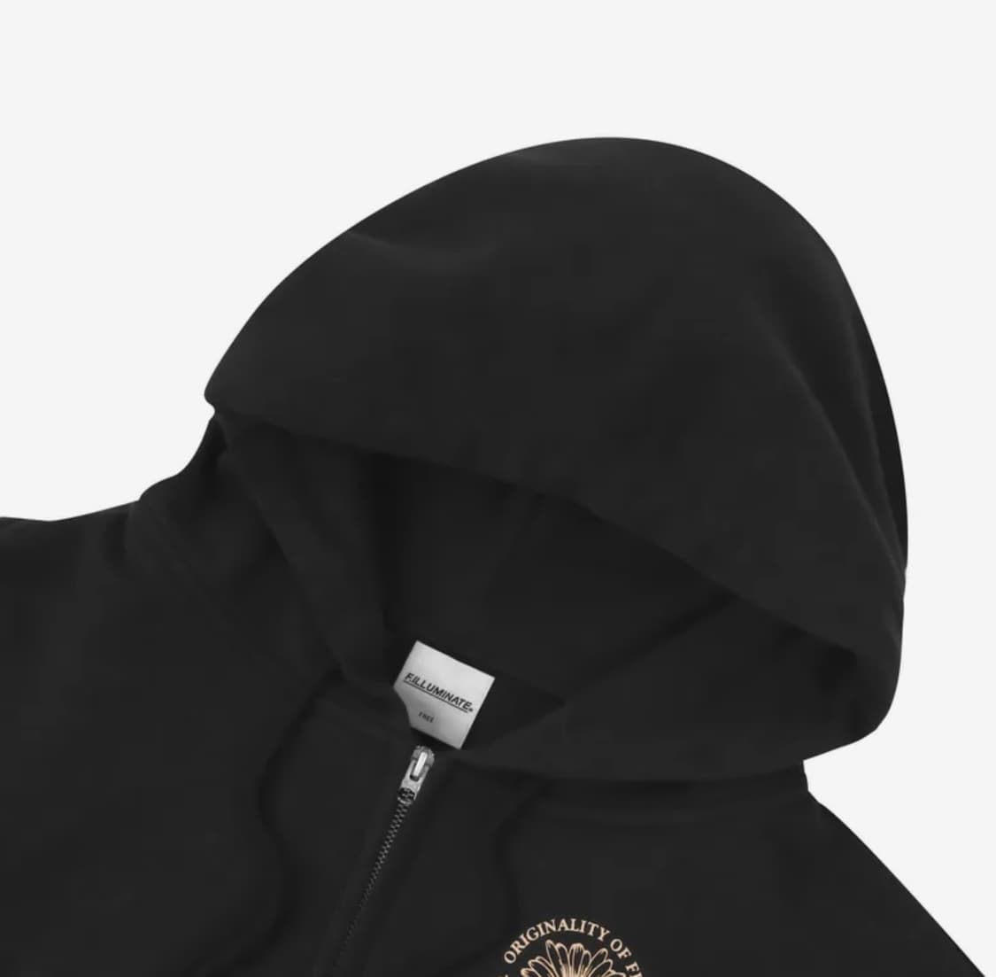 필루미네이트 블루밍 크롭 후드집업 블랙 상품이미지2